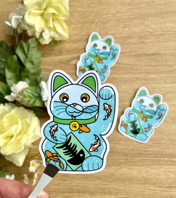 Stickers individuels Maneki Neko Carpes Koï - Collection Asia Mania