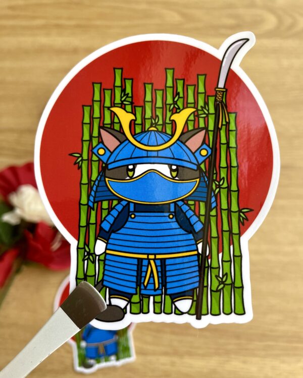 Stickers individuels Chat-mouraï - Collection Asia Mania