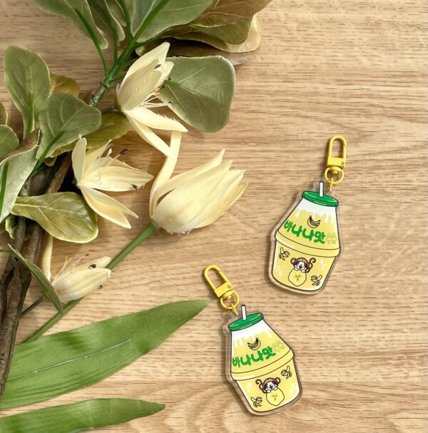 Porte-clés Lait Banane - Collections Asia Mania - Collection Pause gourmande