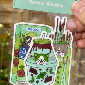 Stickers individuels Konbini snacks / Saveur Menthe Chocolat - Collection Asia Mania