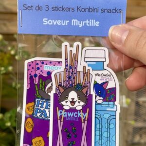 Stickers individuels Konbini snacks / Saveur Myrtille - Collection Asia Mania