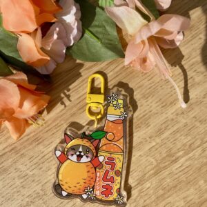 Porte-clés Ramune orange - Collection Asia Mania