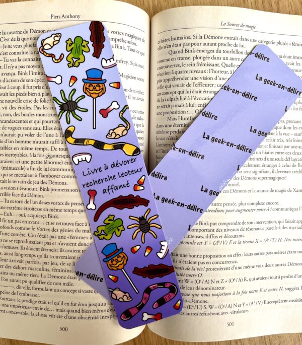 Marque-pages Lecteur affamé - Collection Halloween vibes