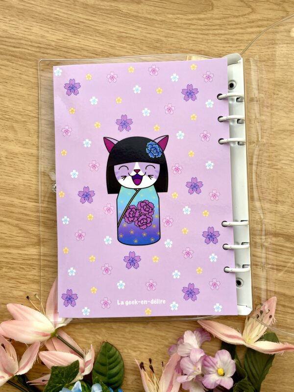 Classeur A5 Cherry Blossom - couverture verso - Collection Asia Mania