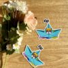 Stickers Bateau de papier - Mini collection Rainy days