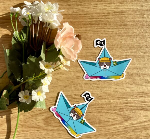 Stickers Bateau de papier - Mini collection Rainy days