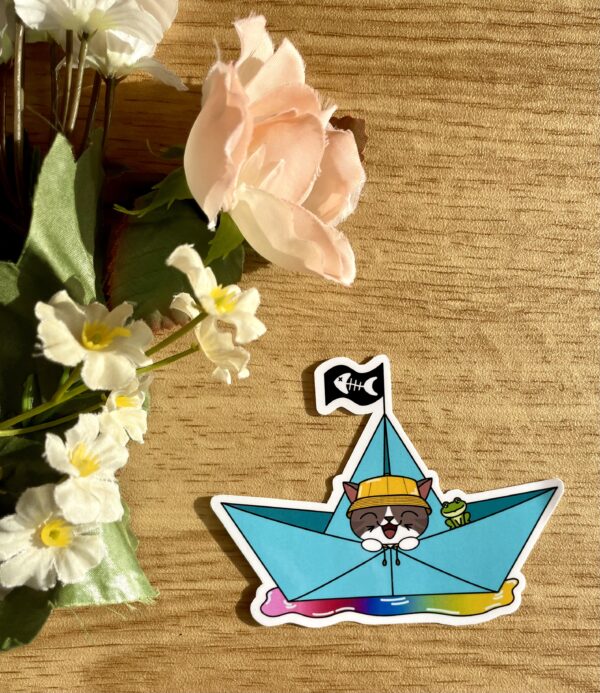 Stickers Bateau de papier - Mini collection Rainy days
