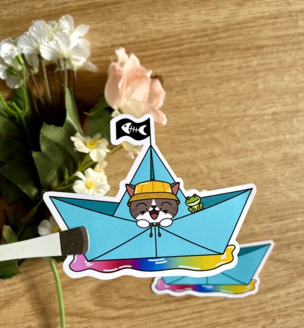 Stickers Bateau de papier - Mini collection Rainy days