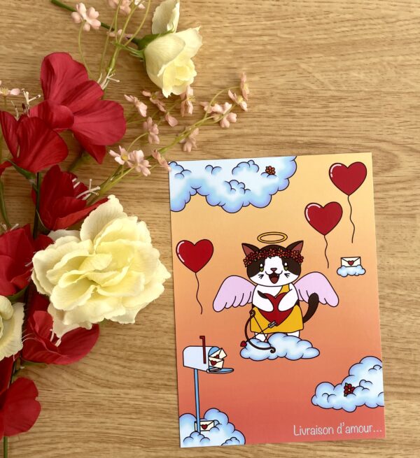 Illustration Livraison d'amour - Collection Saint-Valentin