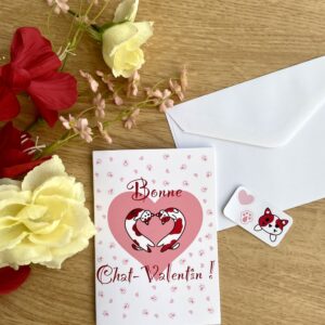 Carte Bonne Chat-Valentin - Collection Saint-Valentin