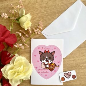 Carte Je t’aime comme le chocolat - Collection Saint-Valentin