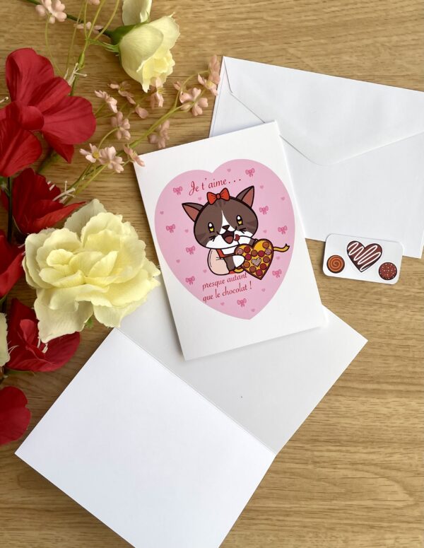 Carte Je t’aime comme le chocolat - Collection Saint-Valentin