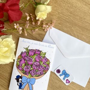 Carte Je vois la vie en Roses - Collection Saint-Valentin