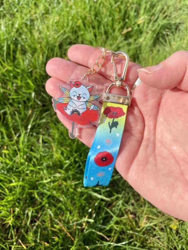 Porte-clés Fée des coquelicots - collection Féerie florale