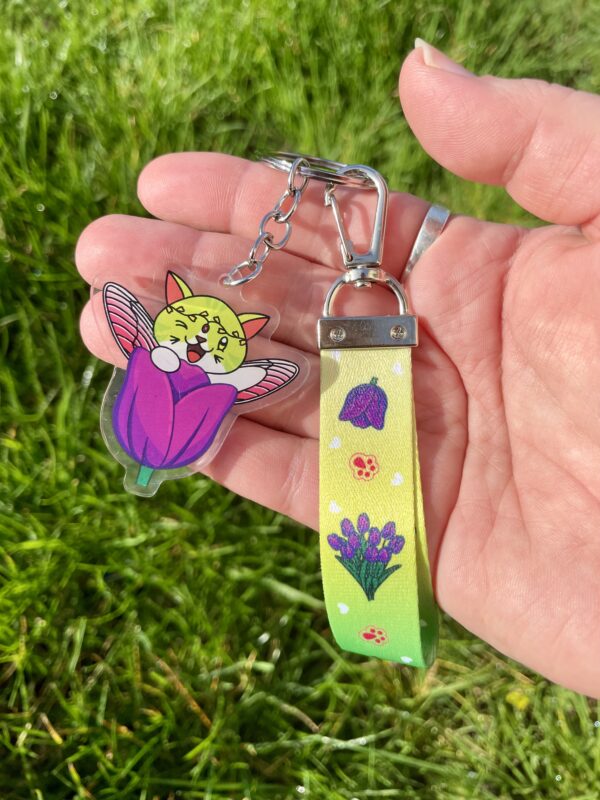 Porte-clés Fée des tulipes - collection Féerie florale