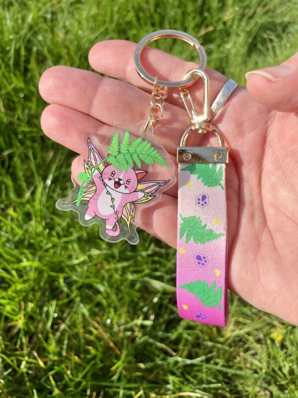 Porte-clés Fée des fougères - collection Féerie florale