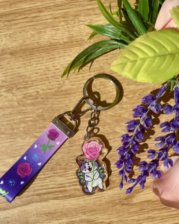 Porte-clés Fée des roses - collection Féerie florale