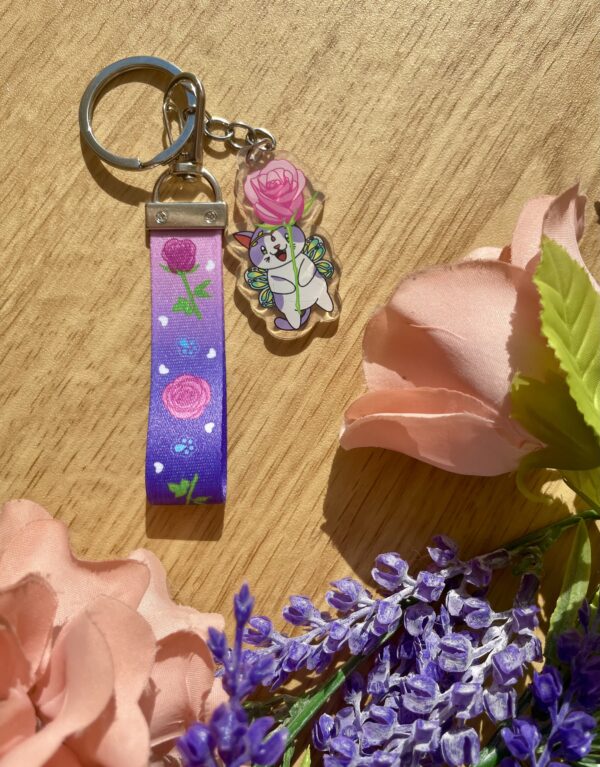 Porte-clés Fée des roses - collection Féerie florale