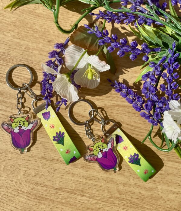 Porte-clés Fée des tulipes - collection Féerie florale