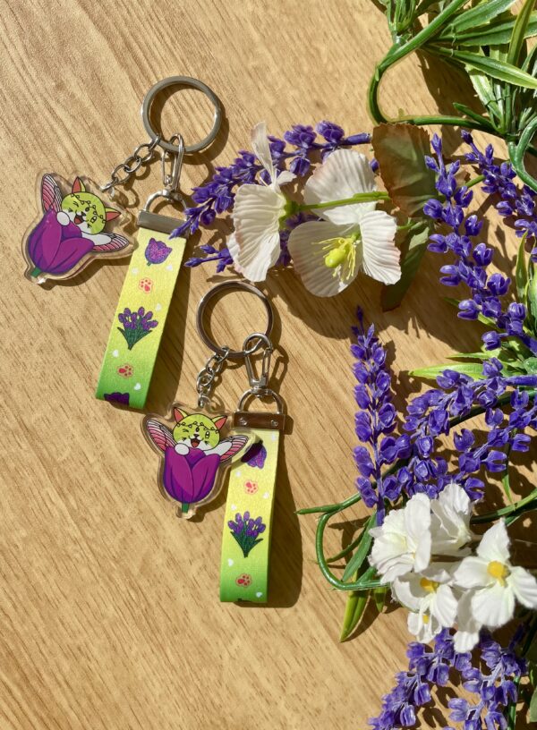 Porte-clés Fée des tulipes - collection Féerie florale