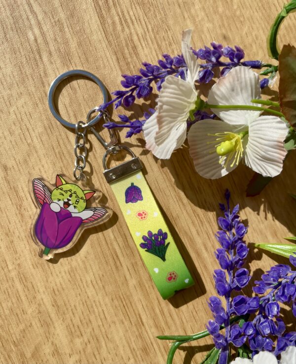 Porte-clés Fée des tulipes - collection Féerie florale