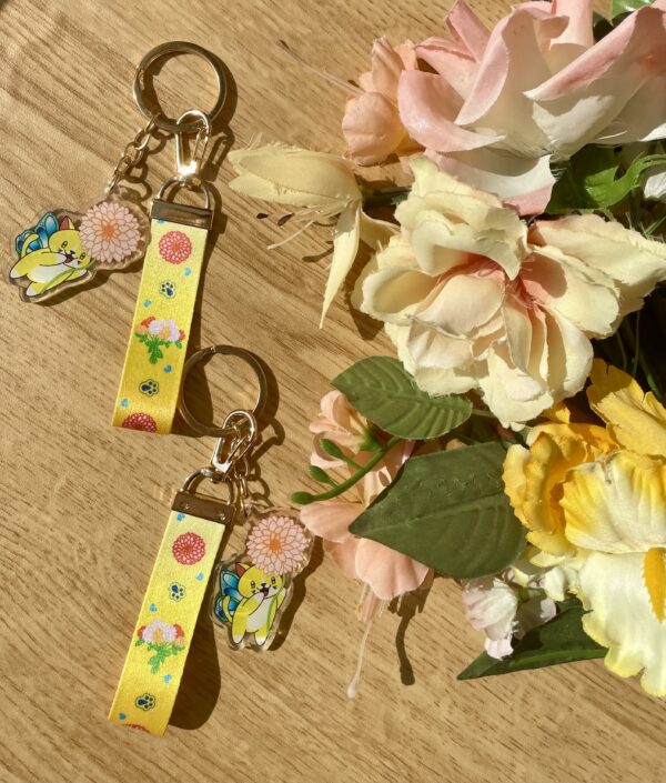 Porte-clés Fée des dahlias - collection Féerie florale