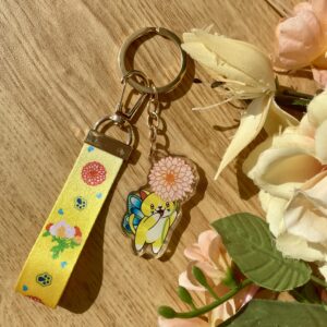 Porte-clés Fée des dahlias - collection Féerie florale