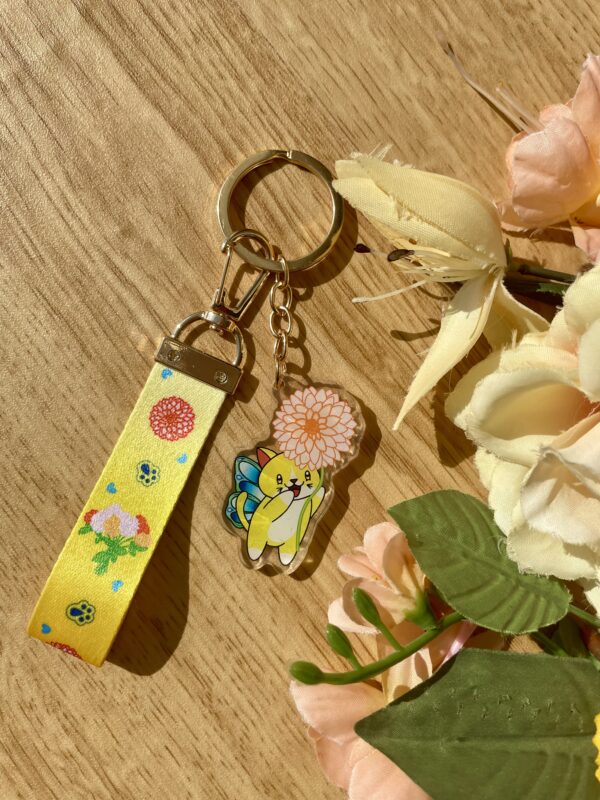 Porte-clés Fée des dahlias - collection Féerie florale