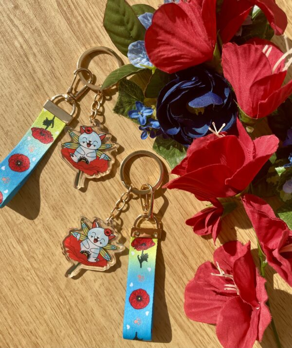Porte-clés Fée des coquelicots - collection Féerie florale