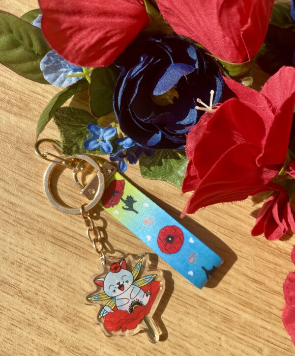 Porte-clés Fée des coquelicots - collection Féerie florale