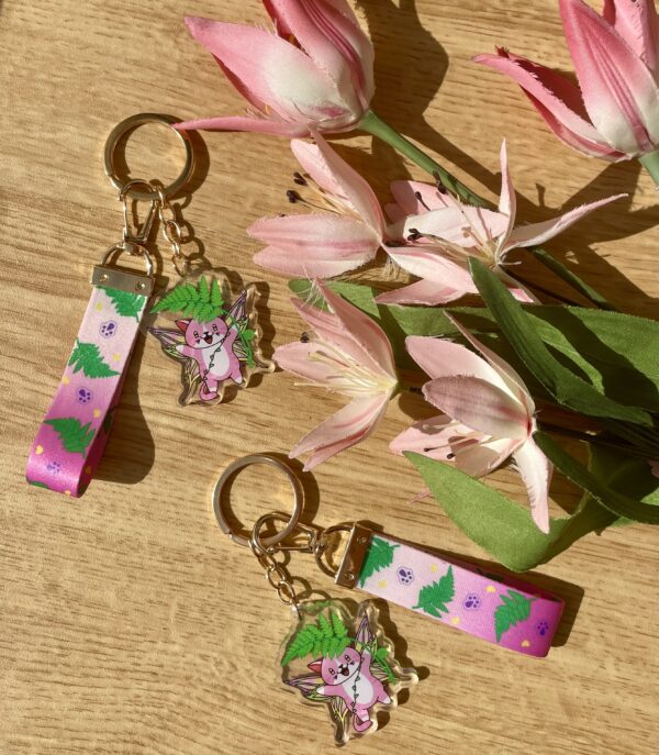 Porte-clés Fée des fougères - collection Féerie florale