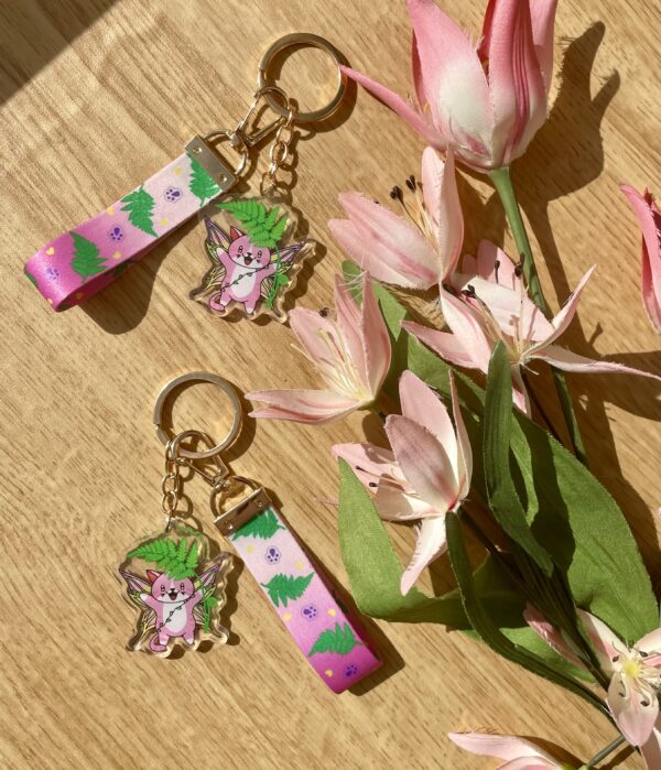 Porte-clés Fée des fougères - collection Féerie florale