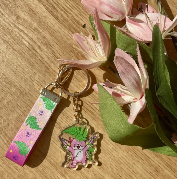 Porte-clés Fée des fougères - collection Féerie florale