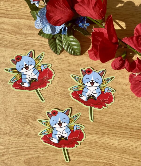 Stickers individuels Fée des coquelicots - collection Féerie florale