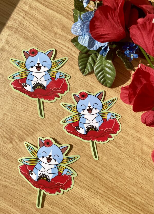 Stickers individuels Fée des coquelicots - collection Féerie florale