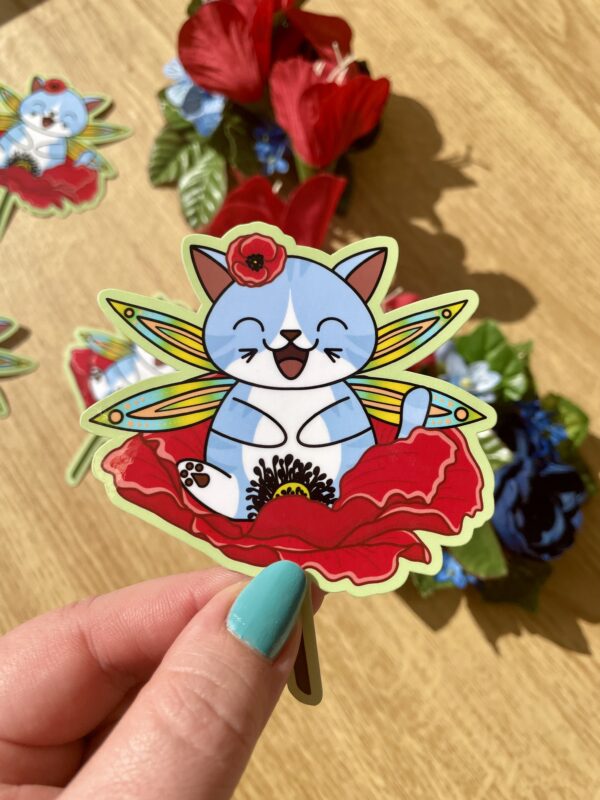 Stickers individuels Fée des coquelicots - collection Féerie florale