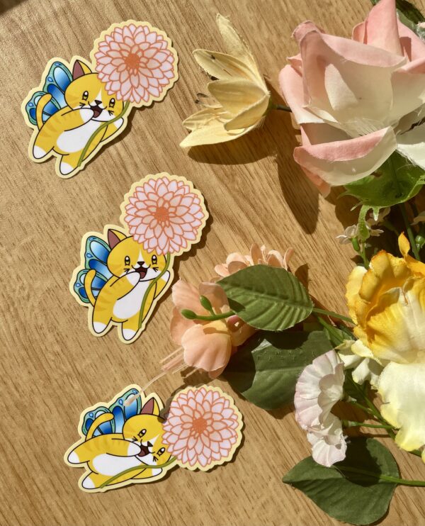 Stickers individuels Fée des dahlias - collection Féerie florale