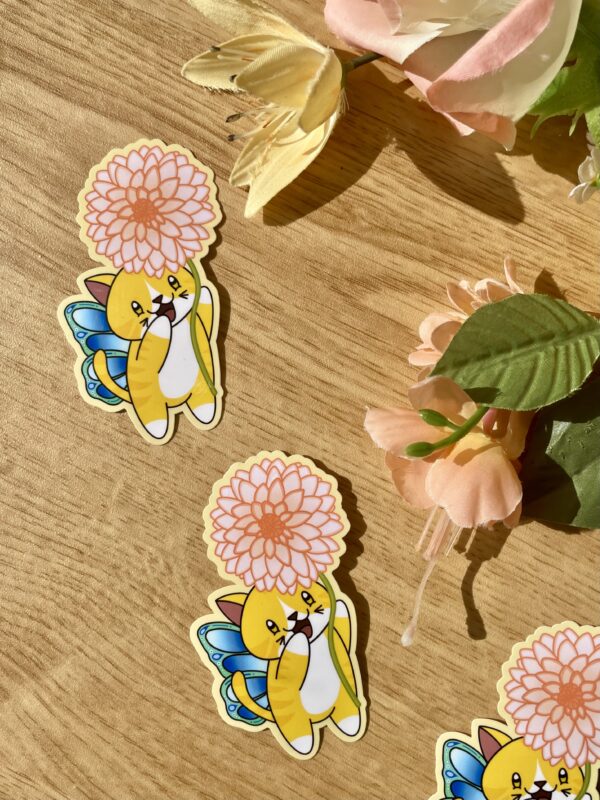 Stickers individuels Fée des dahlias - collection Féerie florale