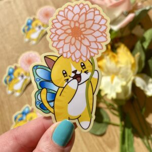 Stickers individuels Fée des dahlias - collection Féerie florale