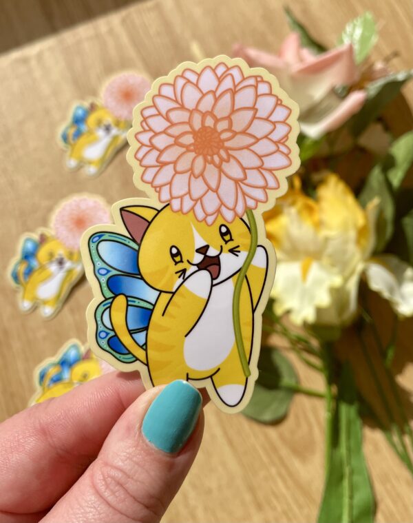 Stickers individuels Fée des dahlias - collection Féerie florale