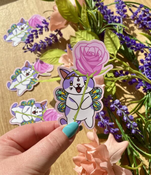 Stickers individuels Fée des roses - collection Féerie florale