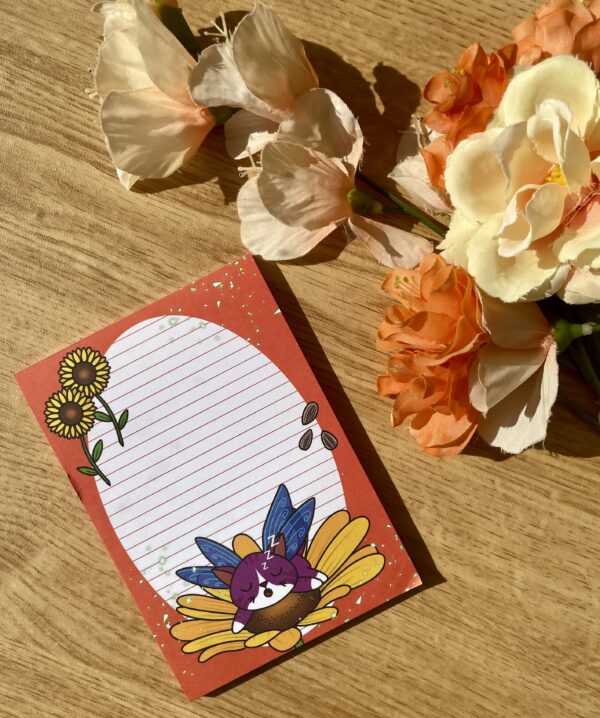 Bloc-notes Fée des tournesols - Collection Féerie florale