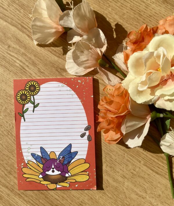 Bloc-notes Fée des tournesols - Collection Féerie florale