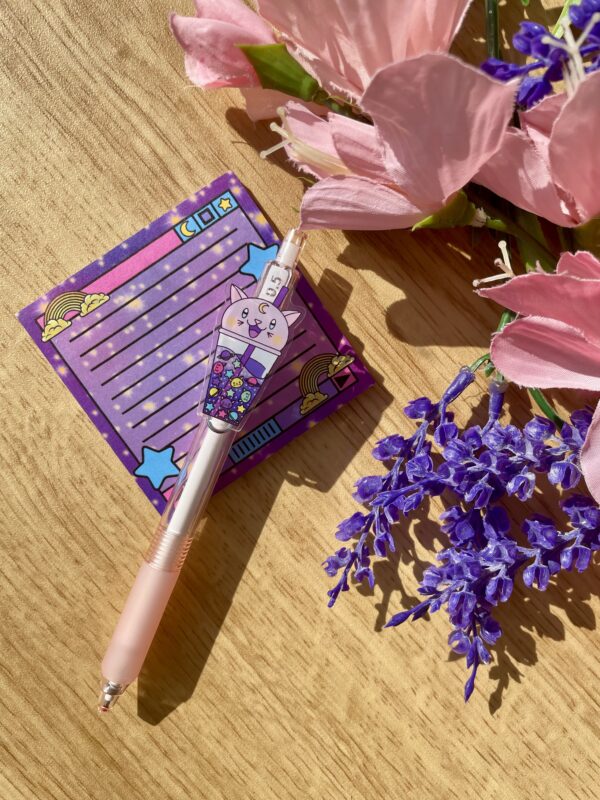 Stylo Bubble Kittea Galaxie + Bloc-notes autocollant Night Life