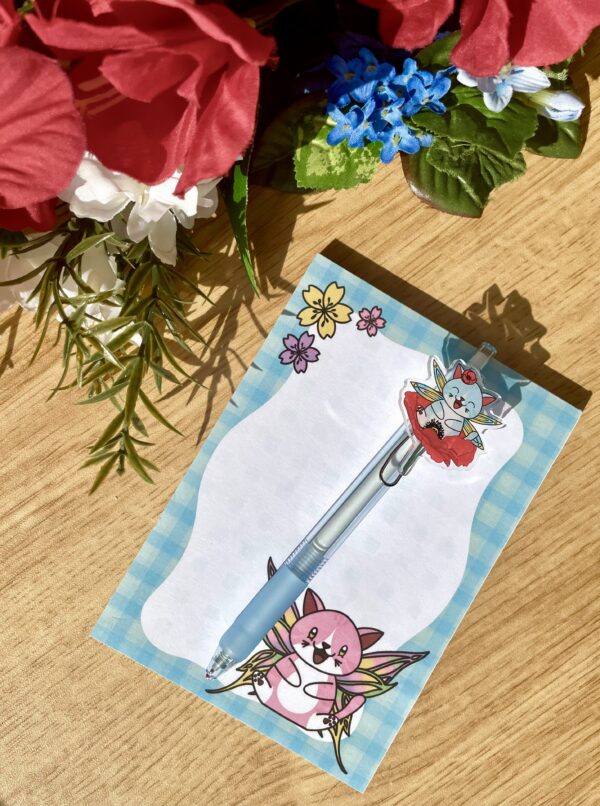 Bloc-notes Féerie printanière + Stylo Fée des coquelicots - Collection Féerie florale