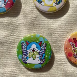 Badge rond Fée des philodendrons - Collection Féerie florale