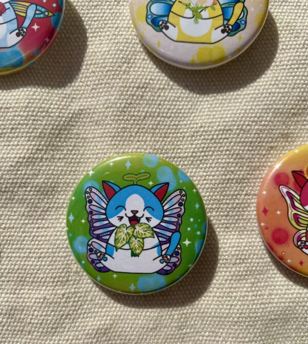 Badge rond Fée des philodendrons - Collection Féerie florale