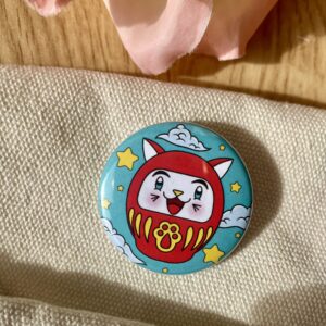 Badge Daruma rouge - Collection Asia Mania