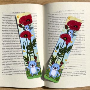 Marque-pages Fée des coquelicots - Collection Féerie florale