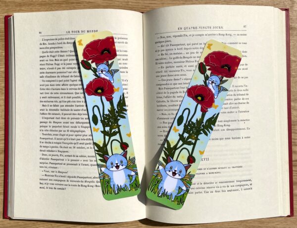 Marque-pages Fée des coquelicots - Collection Féerie florale